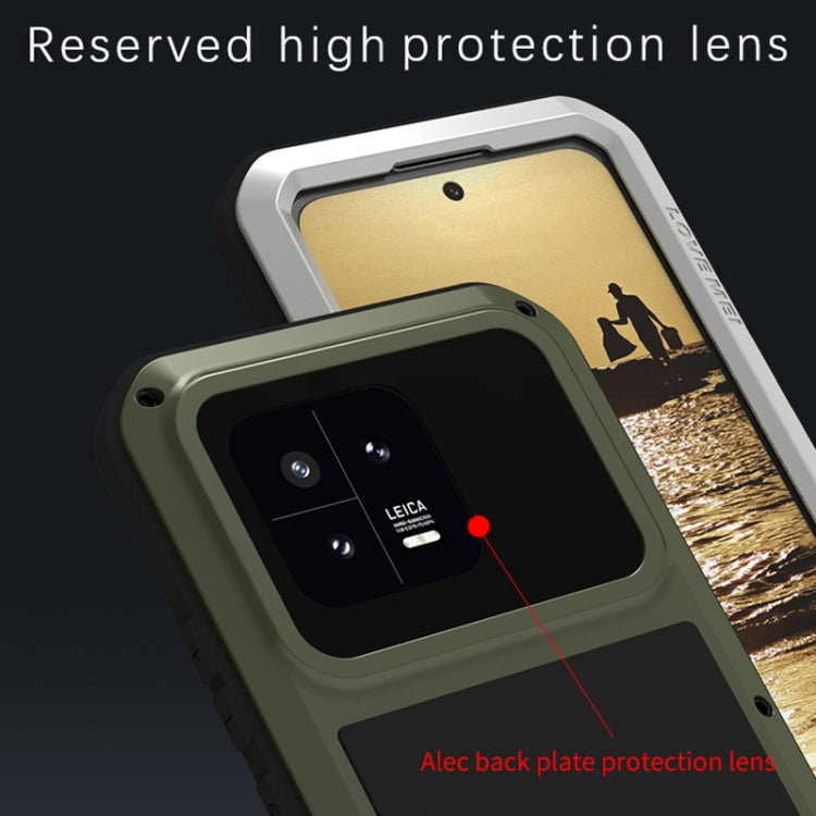 For Xiaomi 13 LOVE MEI Metal Shockproof Life Waterproof Dustproof Phone Case(Yellow)