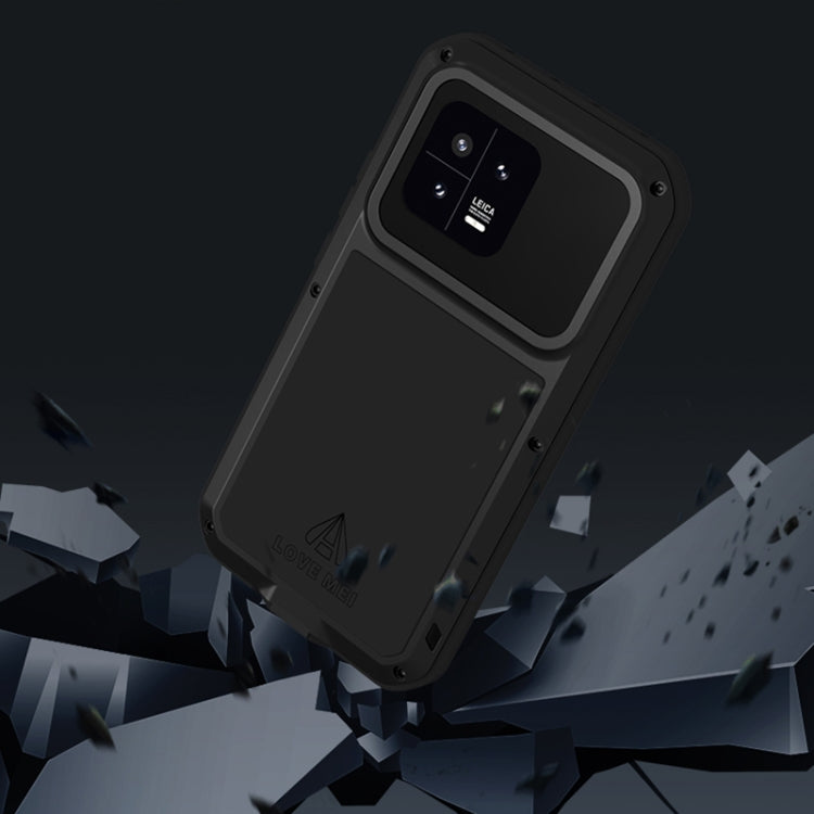 For Xiaomi 13 LOVE MEI Metal Shockproof Life Waterproof Dustproof Phone Case(Army Green)