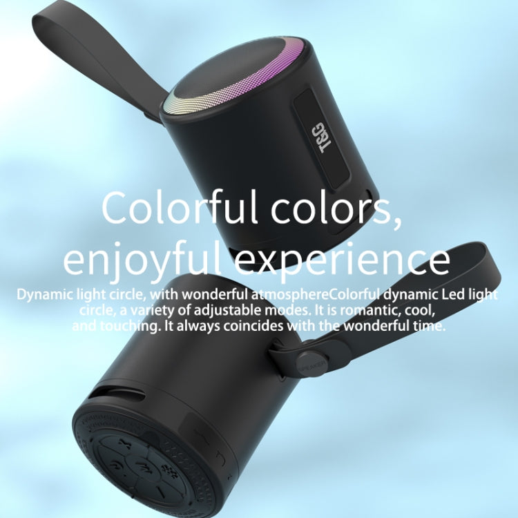 T&G TG373 Outdoor Portable LED Light RGB Multicolor Wireless Bluetooth Speaker Subwoofer(Red)