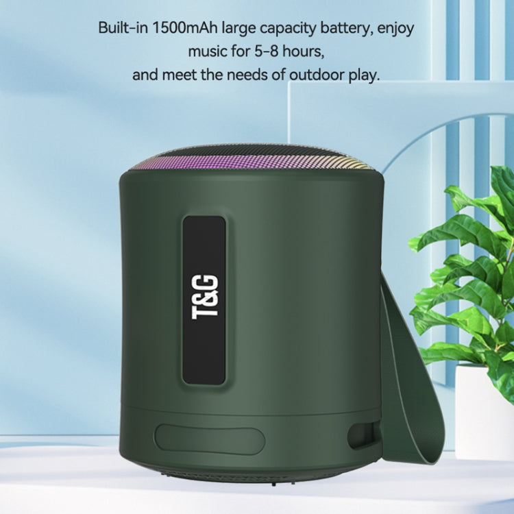 T&G TG373 Outdoor Portable LED Light RGB Multicolor Wireless Bluetooth Speaker Subwoofer(Red)