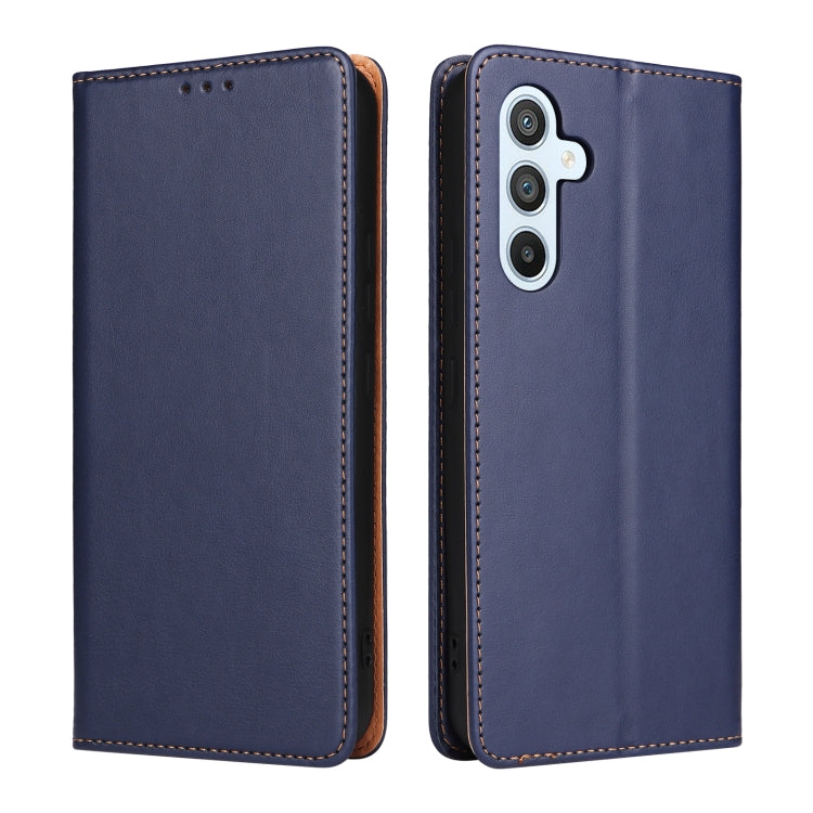 Fierre Shann PU Genuine Leather Texture Leather Phone Case, For Samsung Galaxy A54 5G
