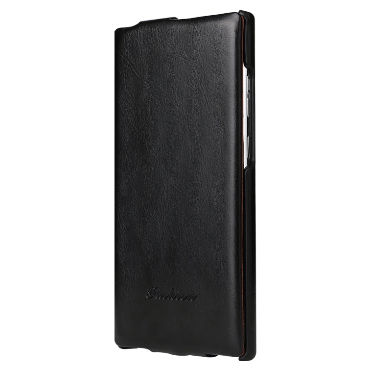 For Samsung Galaxy S23 Ultra 5G Fierre Shann 64 Texture Vertical Flip PU Leather Phone Case(Black)
