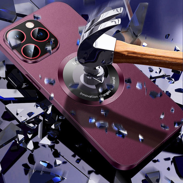 For iPhone 14 R-JUST RH05 Magnetic Leather Metal Phone Case(Black)