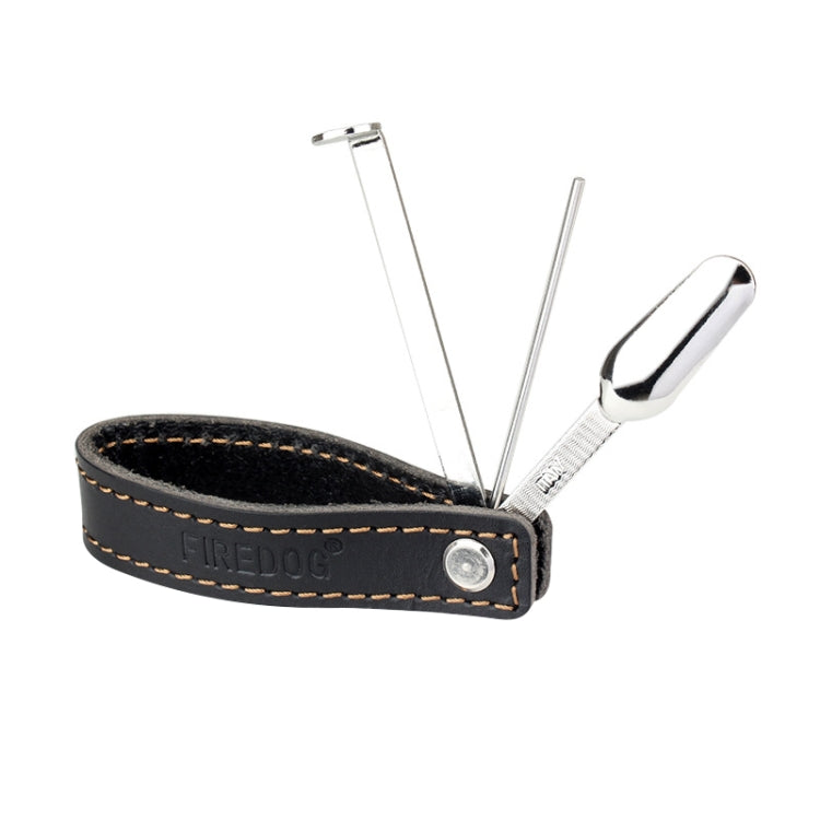 FIREDOG CL78 3 in 1 Pipe Cleaner Carbon Knife Pipe Holder(Black)