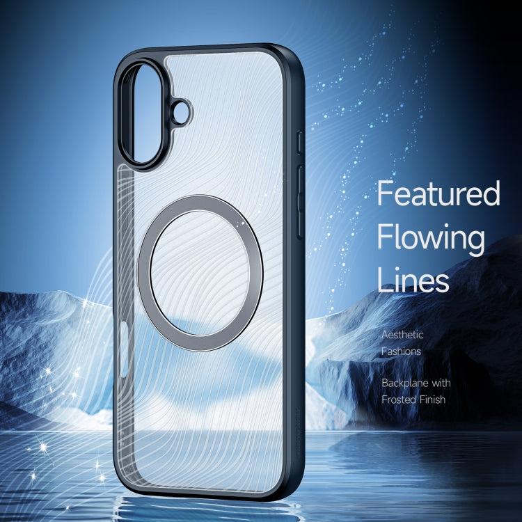 For iPhone 16 DUX DUCIS Aimo Mag Series TPU + PC MagSafe Frosted Feel Phone Case(Black)