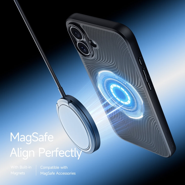 For iPhone 16 DUX DUCIS Aimo Mag Series TPU + PC MagSafe Frosted Feel Phone Case(Black)