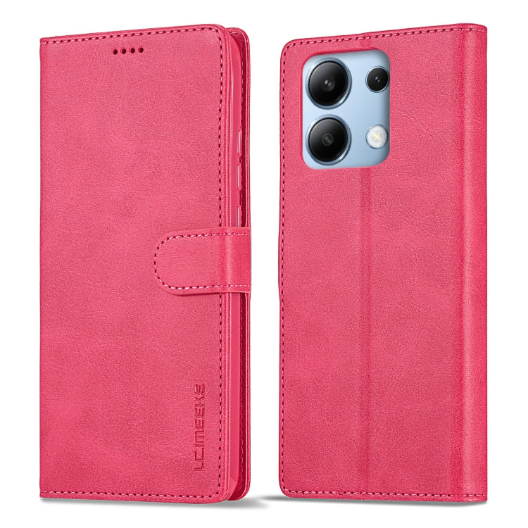 For Xiaomi Redmi Note 13 Pro 4G LC.IMEEKE Calf Texture Leather Phone Case(Red)