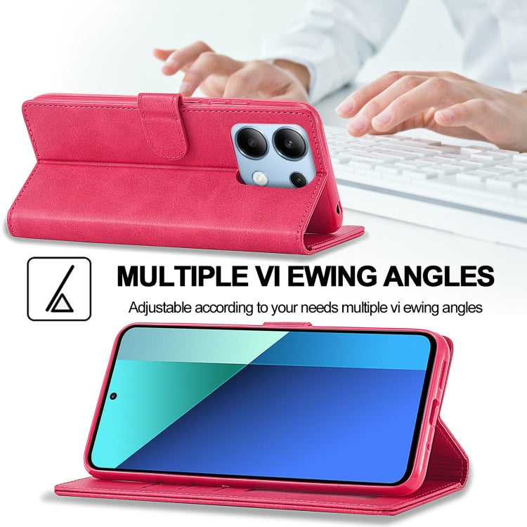 For Xiaomi Redmi Note 13 Pro 4G LC.IMEEKE Calf Texture Leather Phone Case(Red)