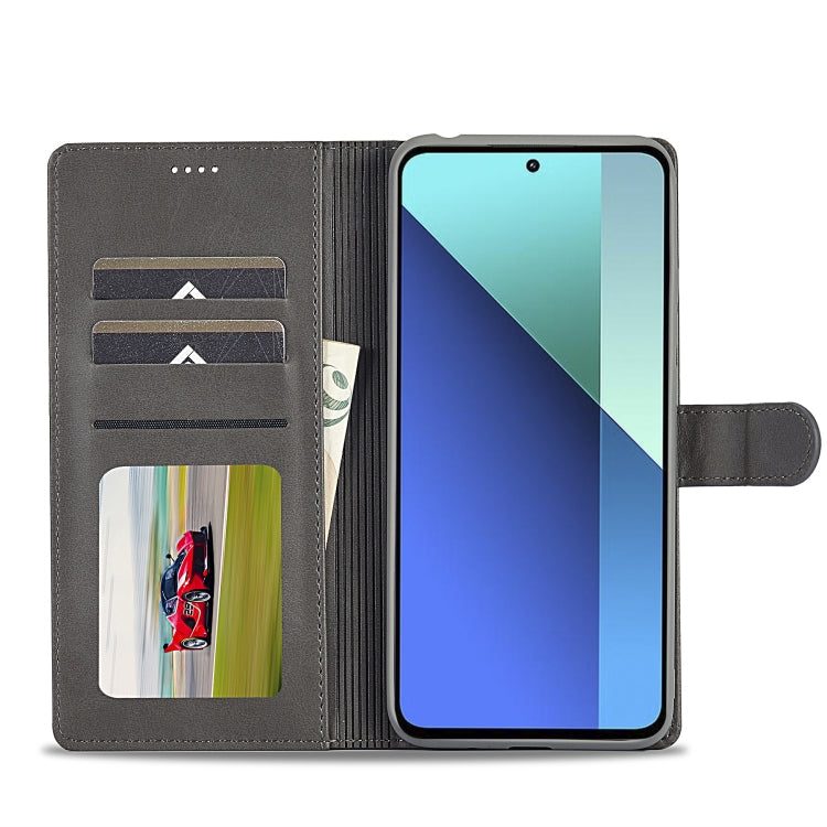For Xiaomi Redmi Note 13 Pro 4G LC.IMEEKE Calf Texture Leather Phone Case(Grey)