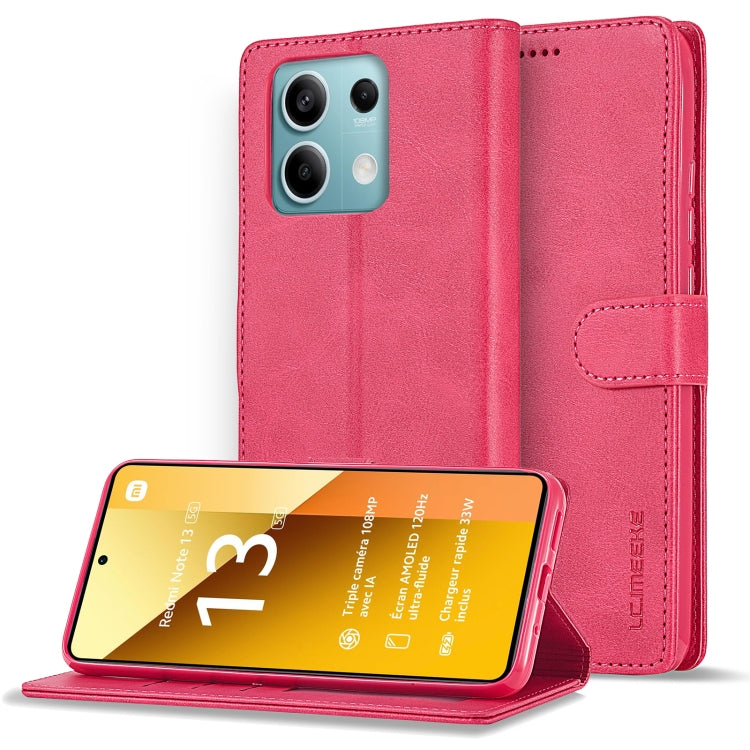 For Xiaomi Redmi Note 13 Pro 5G LC.IMEEKE Calf Texture Leather Phone Case(Red)