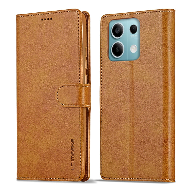 For Xiaomi Redmi Note 13 Pro 5G LC.IMEEKE Calf Texture Leather Phone Case(Brown)