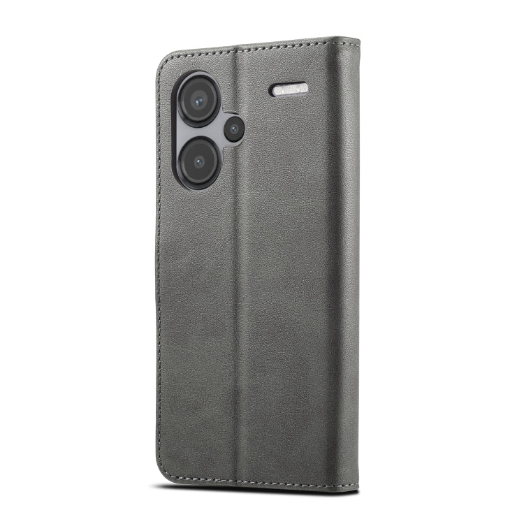 For Xiaomi Redmi Note 13 Pro+ LC.IMEEKE Calf Texture Leather Phone Case(Grey)