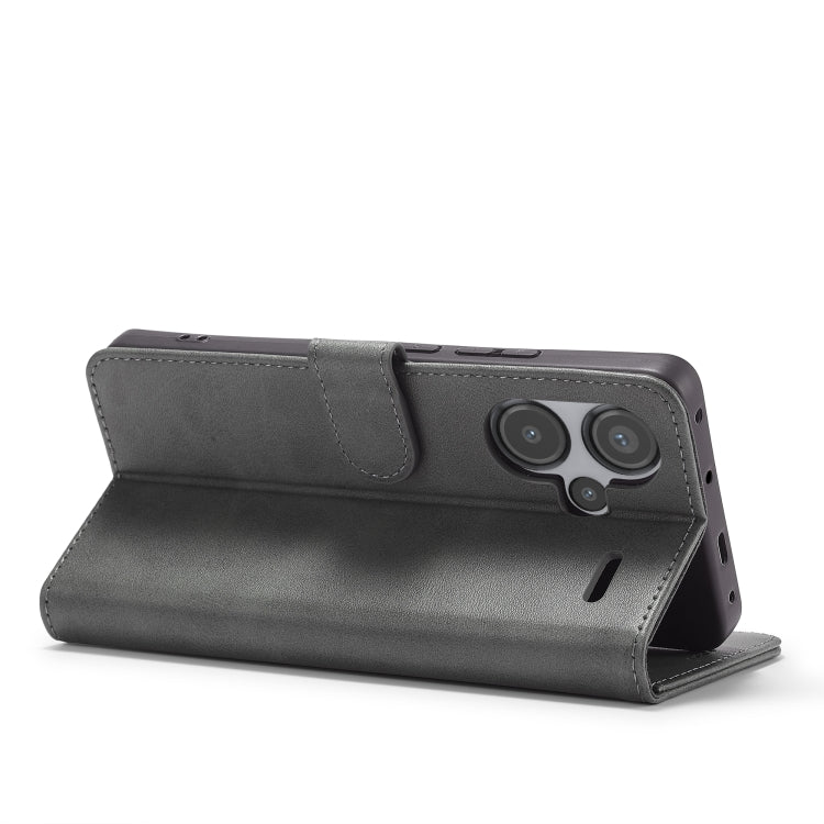 For Xiaomi Redmi Note 13 Pro+ LC.IMEEKE Calf Texture Leather Phone Case(Grey)