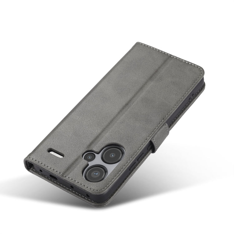 For Xiaomi Redmi Note 13 Pro+ LC.IMEEKE Calf Texture Leather Phone Case(Grey)