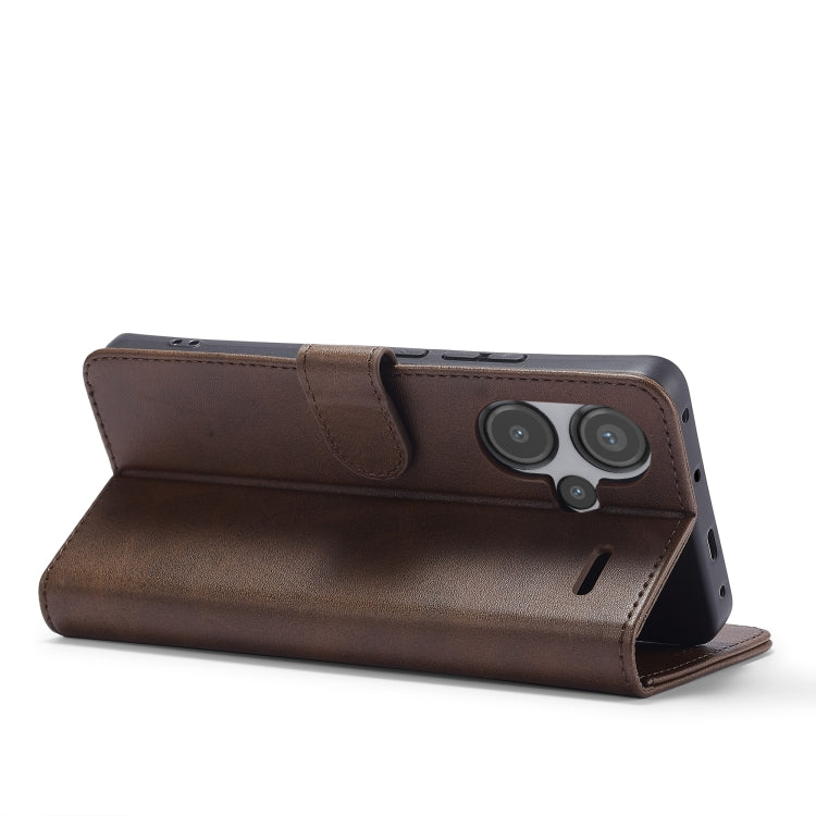 For Xiaomi Redmi Note 13 Pro+ LC.IMEEKE Calf Texture Leather Phone Case(Coffee)