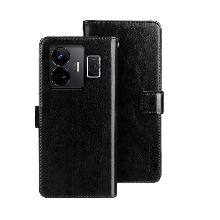 idewei Crazy Horse Texture Leather Phone Case with Holder, For OPPO A78 5G Global/A58x/A58 5G, For Realme C55 4G, For Realme GT3 5G Global/GT Neo 5 5G