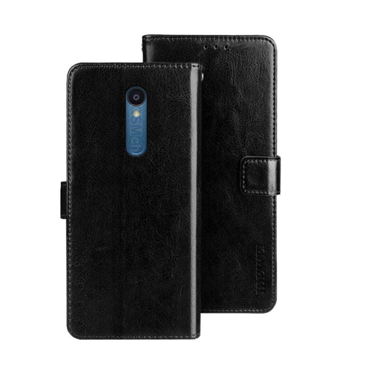 idewei Crazy Horse Texture Leather Phone Case with Holder, For Sharp Rouvo V, For Ulefone Note 14, For Xiaomi Poco C55/Redmi 12C/Redmi 11A