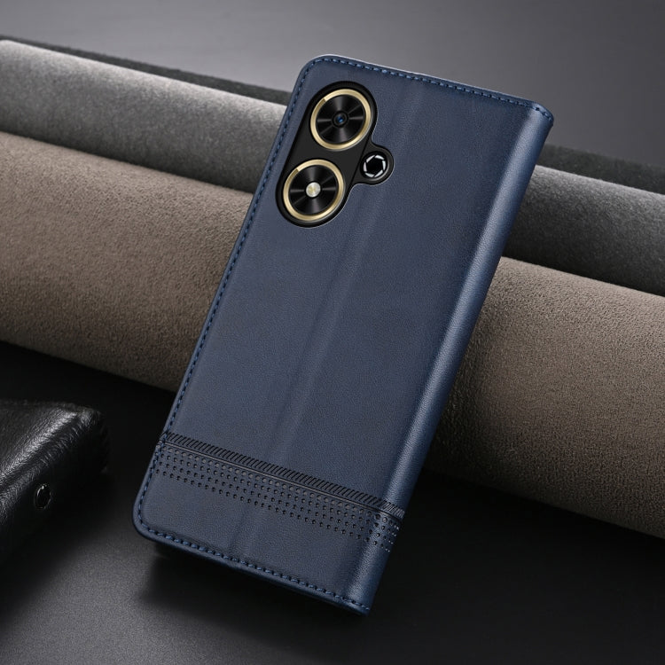 For Honor Play 50/Play 50m 5G AZNS Magnetic Calf Texture Flip Leather Phone Case(Dark Blue)