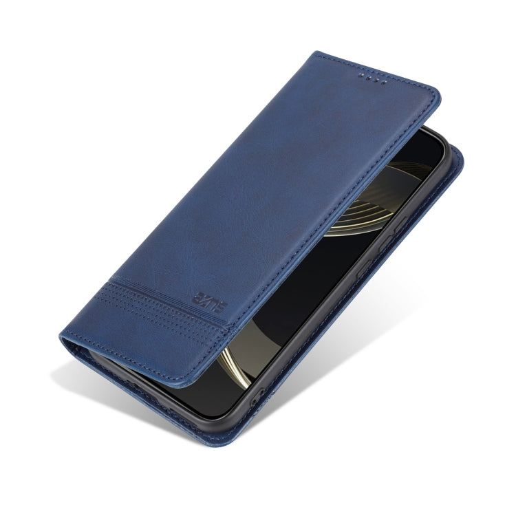 For Honor 200 Pro AZNS Magnetic Calf Texture Flip Leather Phone Case(Dark Blue)