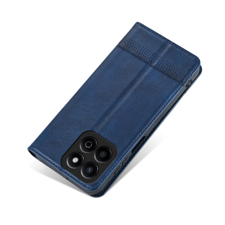 For Honor Play 60 Plus AZNS Magnetic Calf Texture Flip Leather Phone Case(Dark Blue)