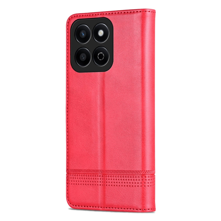 For Honor Play 60 Plus AZNS Magnetic Calf Texture Flip Leather Phone Case(Red)