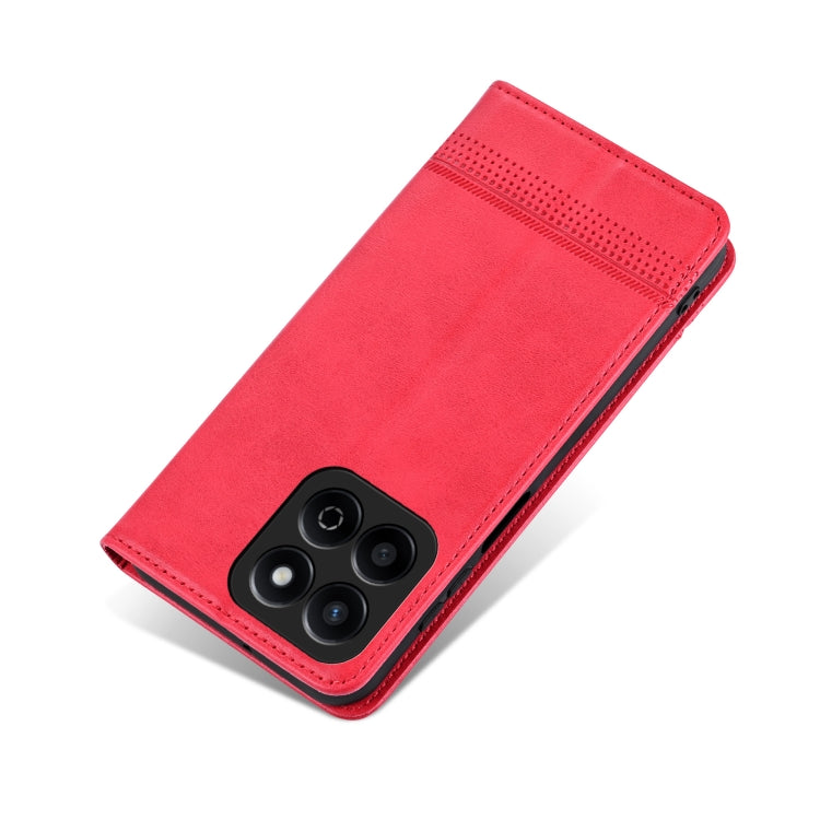 For Honor Play 60 Plus AZNS Magnetic Calf Texture Flip Leather Phone Case(Red)