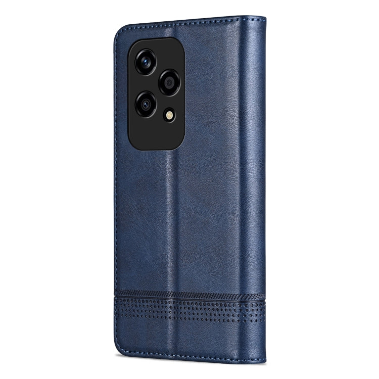 For Honor 200 Lite Global AZNS Magnetic Calf Texture Flip Leather Phone Case(Dark Blue)