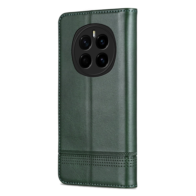 For Honor Magic7 AZNS Magnetic Calf Texture Flip Leather Phone Case(Dark Green)
