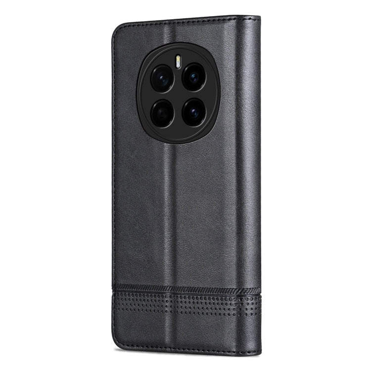 For Honor Magic7 AZNS Magnetic Calf Texture Flip Leather Phone Case(Black)