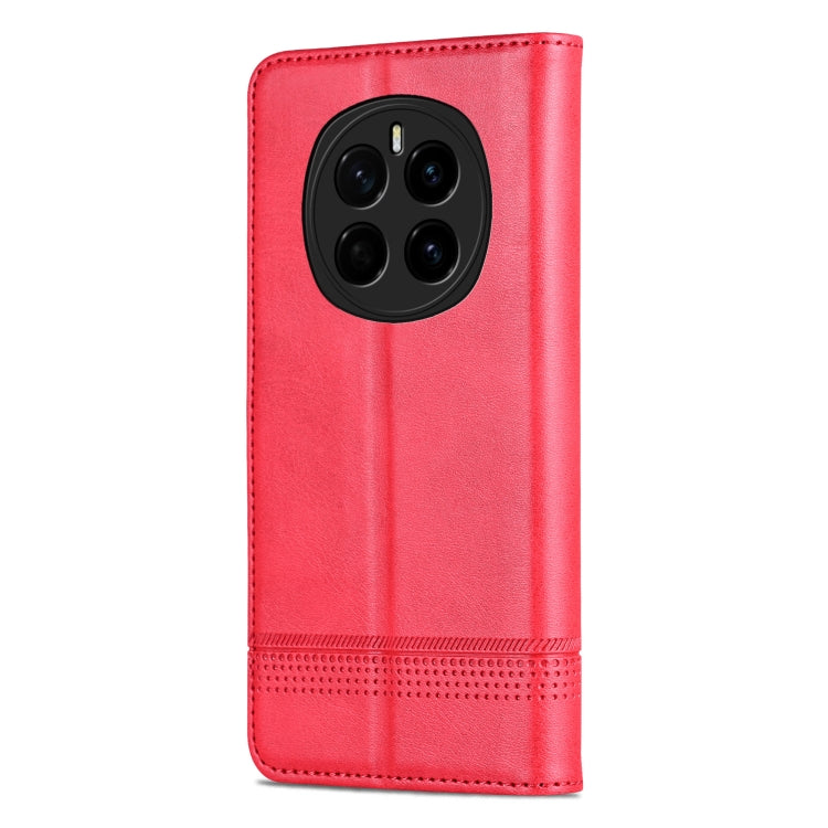 For Honor Magic7 AZNS Magnetic Calf Texture Flip Leather Phone Case(Red)