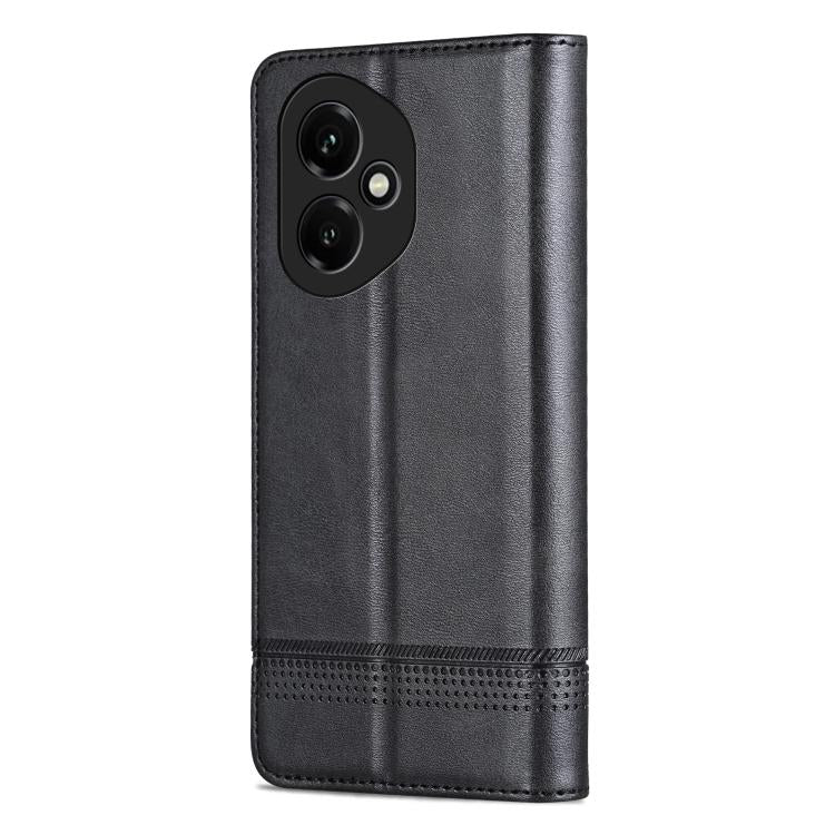 For Honor 400 Global 156.5mm AZNS Magnetic Calf Texture Flip Leather Phone Case(Black)