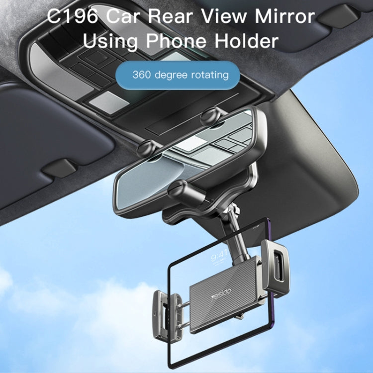Yesido C196 Car Rearview Mirror Using Phone Holder, C196