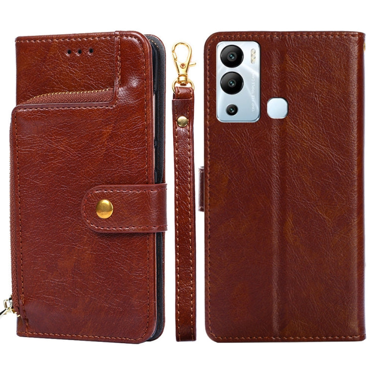 Zipper Bag Leather Phone Case, For Infinix Hot 12 Pro, For Infinix Hot 12i, For Infinix Hot 20i, For Infinix Note 11, For Infinix Smart 7, For Infinix Zero 20