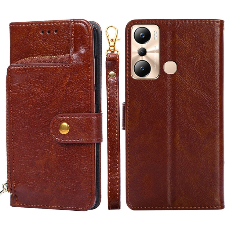Zipper Bag Leather Phone Case, For Infinix Hot 12 Pro, For Infinix Hot 12i, For Infinix Hot 20i, For Infinix Note 11, For Infinix Smart 7, For Infinix Zero 20