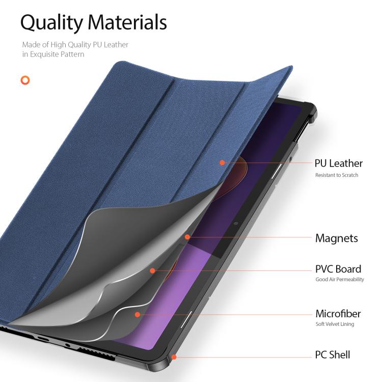 DUX DUCIS Domo Series Magnetic Flip Leather Tablet Case, For Xiaomi Redmi Pad 2, For Xiaomi Redmi Pad SE, For Xiaomi Pad 6 Pro / Pad 6