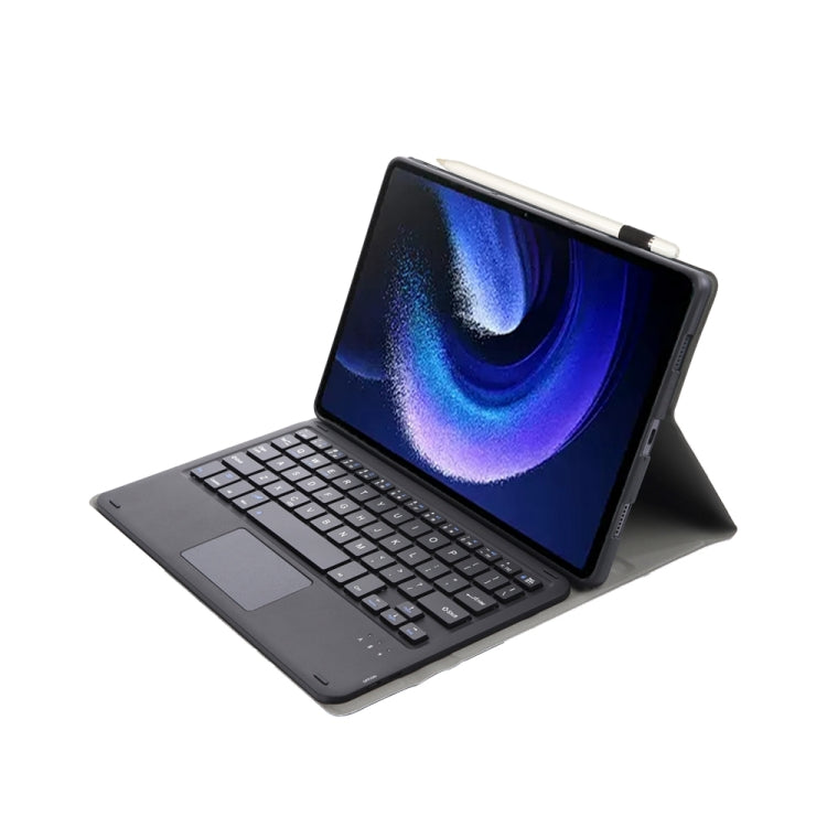 A0N7-A Lambskin Texture Ultra-thin Bluetooth Keyboard Leather Case with Touchpad, A0N7-A