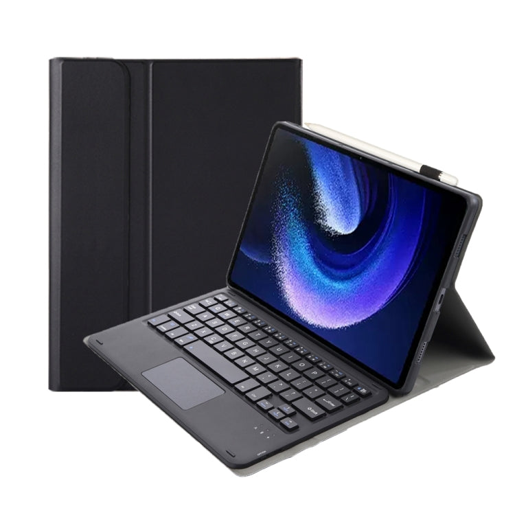 A0N7-A Lambskin Texture Ultra-thin Bluetooth Keyboard Leather Case with Touchpad, A0N7-A