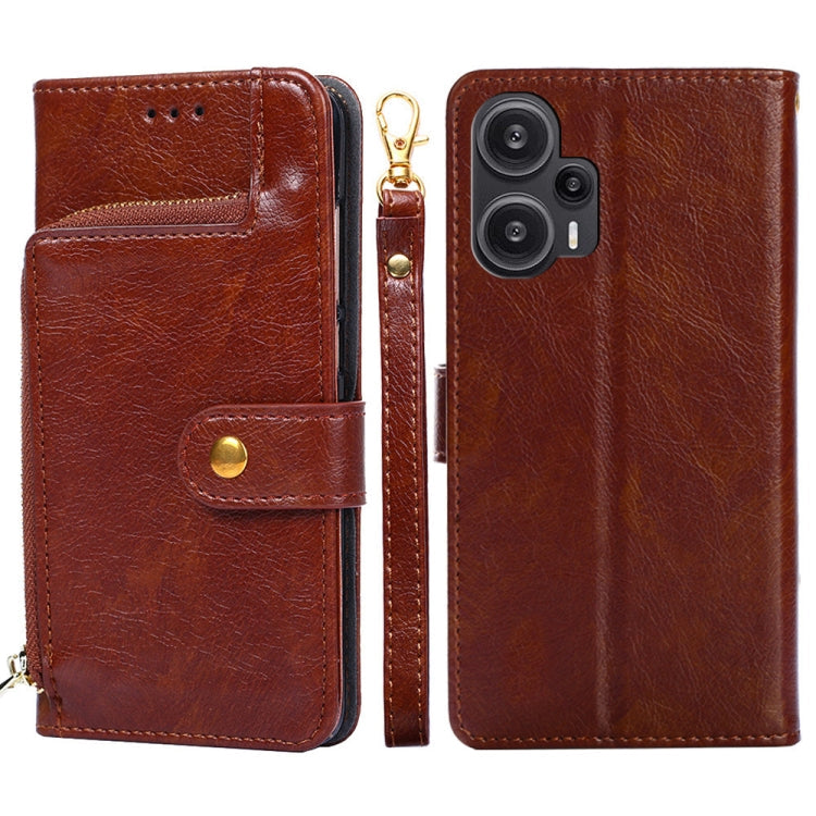 Zipper Bag Leather Phone Case, For vivo iQOO Z7x, For OPPO A55S 5G, For Realme GT Neo5 SE, For Xiaomi Redmi Note 12 Turbo, For Kyocera Digno SX3-KYG02, For Nokia C12