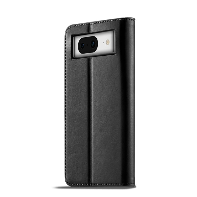 For Google Pixel 8a LC.IMEEKE Calf Texture Flip Leather Phone Case(Black)