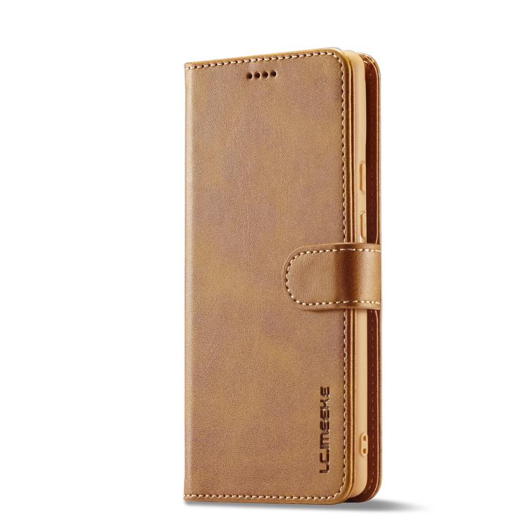 For Google Pixel 6a LC.IMEEKE Calf Texture Flip Leather Phone Case(Brown)