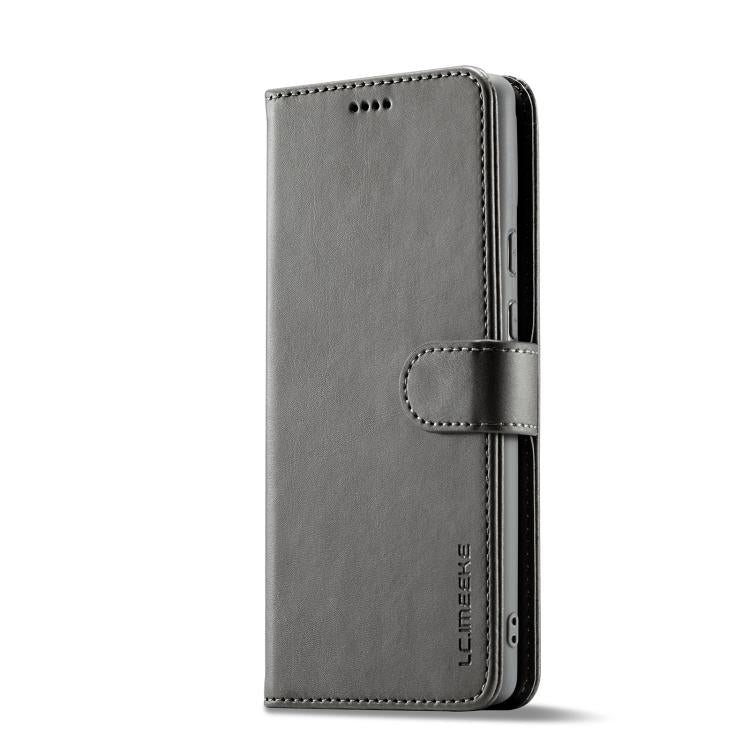 For Google Pixel 6a LC.IMEEKE Calf Texture Flip Leather Phone Case(Grey)