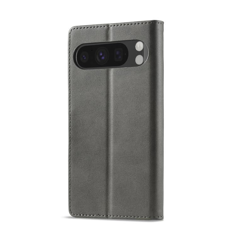 For Google Pixel 10 Pro XL LC.IMEEKE Calf Texture Flip Leather Phone Case(Grey)