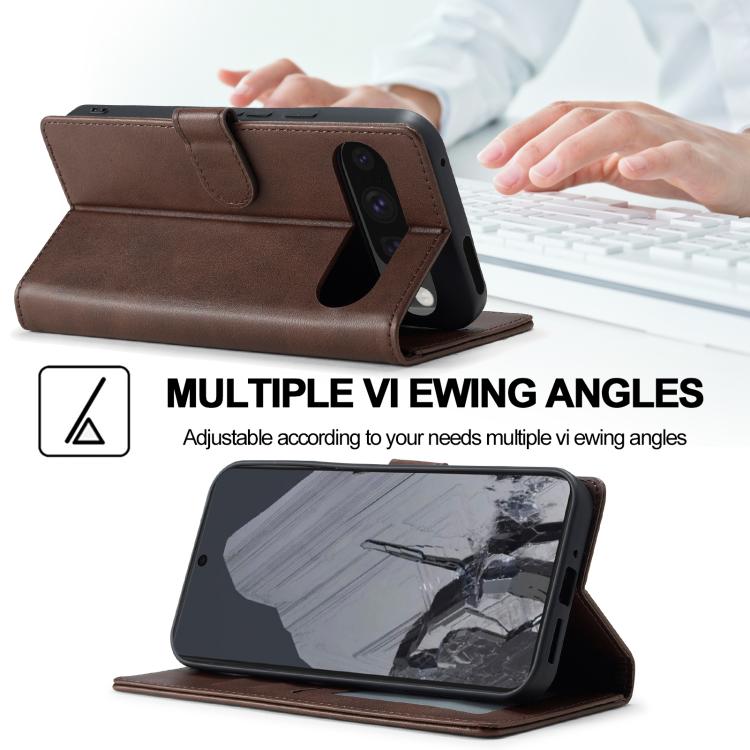 For Google Pixel 10 / 10 Pro LC.IMEEKE Calf Texture Flip Leather Phone Case(Brown)