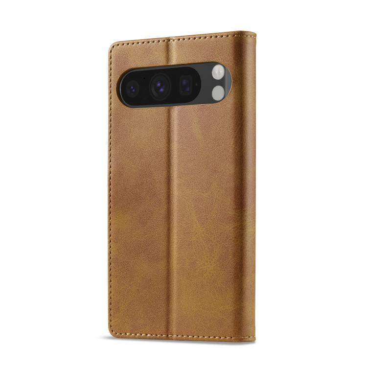 For Google Pixel 10 / 10 Pro LC.IMEEKE Calf Texture Flip Leather Phone Case(Yellow)