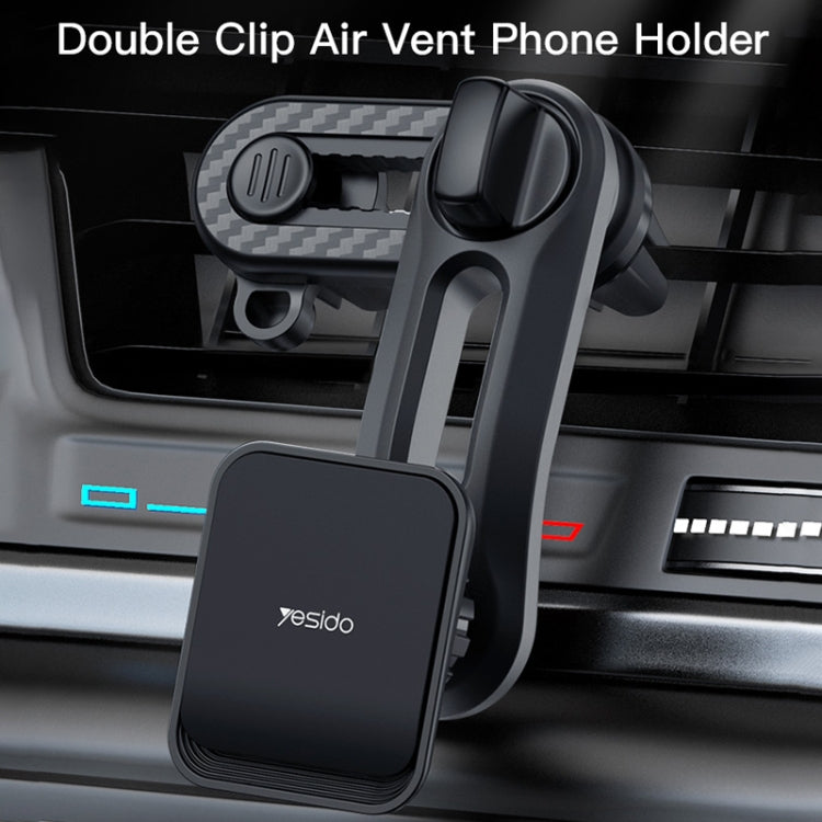 Yesido C106 Car Air Outlet Dual Clip Magsafe Magnetic Phone Navigation Holder(Black)