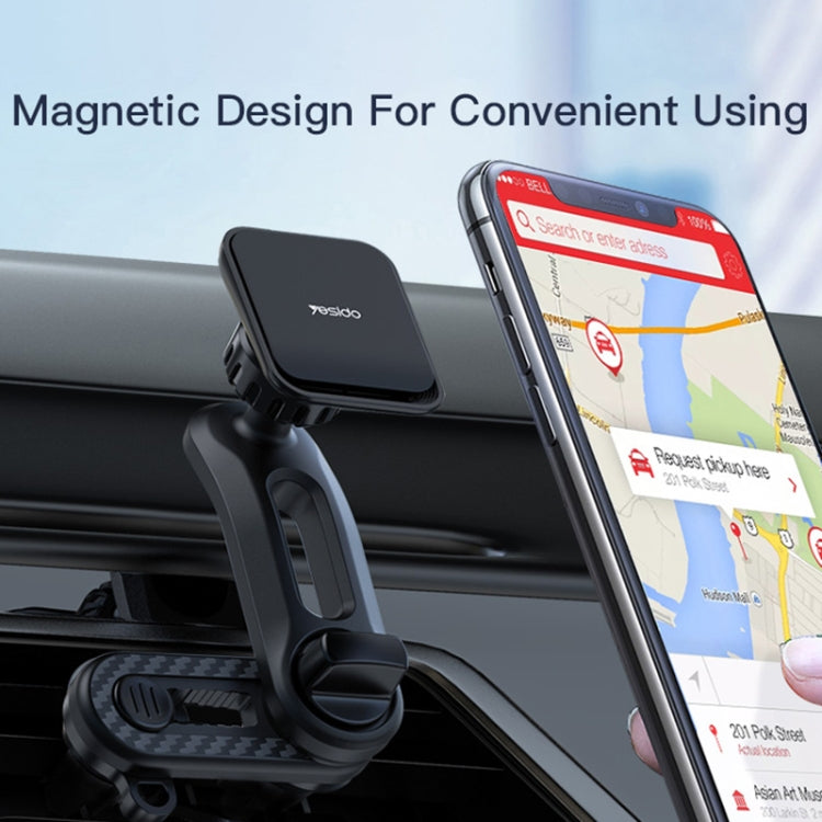 Yesido C106 Car Air Outlet Dual Clip Magsafe Magnetic Phone Navigation Holder(Black)