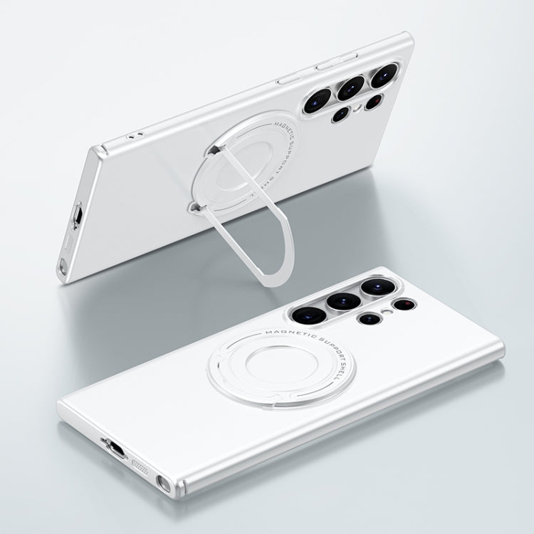 Matte Magsafe Magnetic Phone Case with Trolley Holder, For Samsung Galaxy S23 Ultra 5G