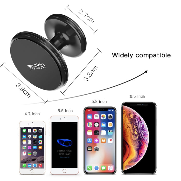 Yesido C58 Car Magnetic Suction Phone Holder(Black)