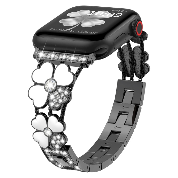 Petal Metal Diamond Watch Band, For Apple Watch 7 41mm, For Apple Watch 7 45mm, For Apple Watch SE 2023 40mm, For Apple Watch SE 2022 40mm