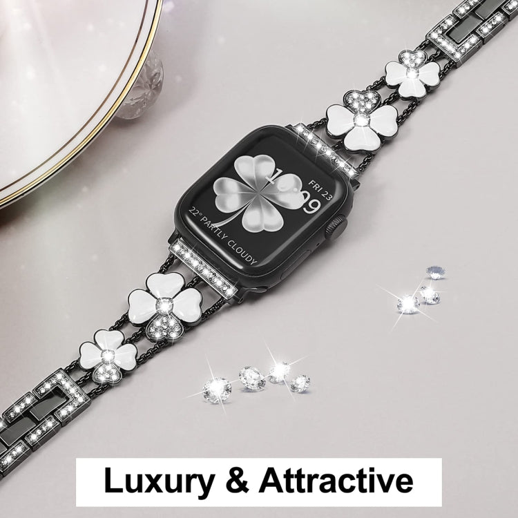 Petal Metal Diamond Watch Band, For Apple Watch 4 40mm, For Apple Watch 4 44mm, For Apple Watch 3 38mm, For Apple Watch 9 45mm